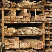 Almacén de productos de la madera.