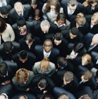 Trabajadores de negocios